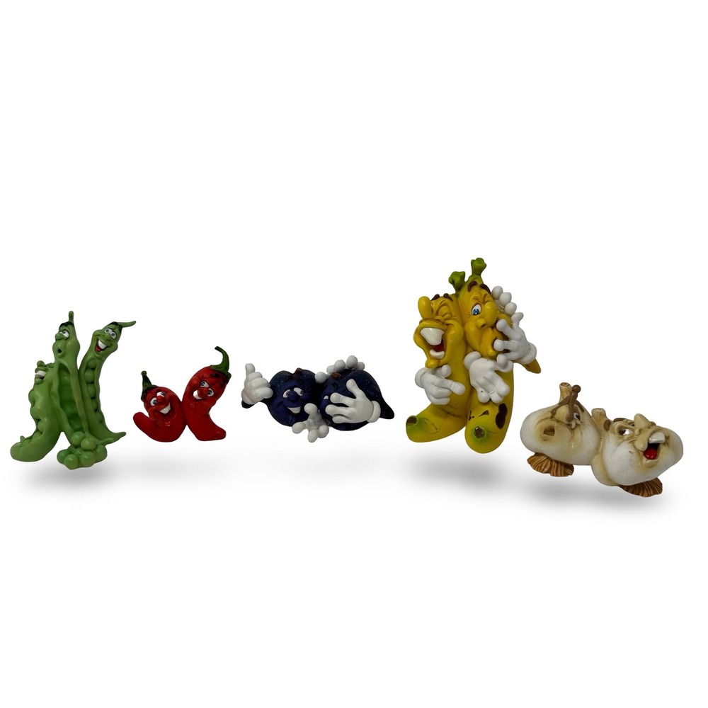 Set‎ of 5 Gigglin Groceries Anthropomorphic Vegetables Fruit Second Nature Cute